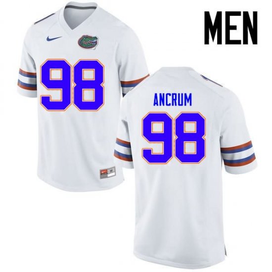 Men's Florida Gators #98 Luke Ancrum NCAA Nike White Authentic Stitched College Football Jersey JCN4862NT